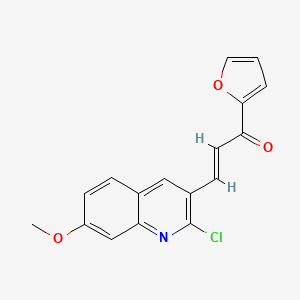 (E)-3-(2-chloro-7-methoxyquinolin-3-yl)-1-(furan-2-yl)prop-2-en-1-one