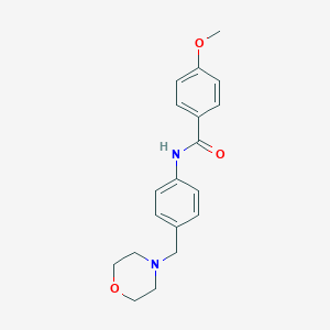 molecular formula C19H22N2O3 B283743 4-methoxy-N-[4-(morpholin-4-ylmethyl)phenyl]benzamide 