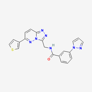 3-(1H-pyrazol-1-yl)-N-((6-(thiophen-3-yl)-[1,2,4]triazolo[4,3-b]pyridazin-3-yl)methyl)benzamide