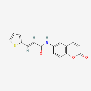 (E)-N-(2-oxo-2H-chromen-6-yl)-3-(thiophen-2-yl)acrylamide