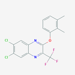 molecular formula C17H11Cl2F3N2O B2837434 6,7-二氯-2-(2,3-二甲基苯氧基)-3-(三氟甲基)喹喔啉 CAS No. 477889-38-6