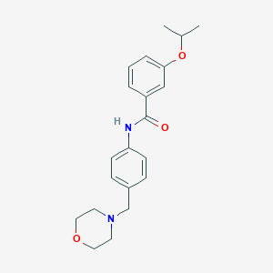 molecular formula C21H26N2O3 B283744 3-isopropoxy-N-[4-(4-morpholinylmethyl)phenyl]benzamide 