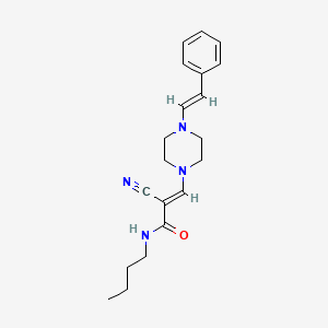 (E)-N-butyl-2-cyano-3-(4-((E)-styryl)piperazin-1-yl)acrylamide