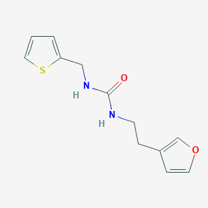 molecular formula C12H14N2O2S B2837443 1-(2-(Furan-3-yl)ethyl)-3-(thiophen-2-ylmethyl)urea CAS No. 1428372-45-5