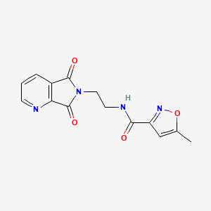 molecular formula C14H12N4O4 B2837444 N-(2-(5,7-dioxo-5H-pyrrolo[3,4-b]pyridin-6(7H)-yl)ethyl)-5-methylisoxazole-3-carboxamide CAS No. 2034589-04-1