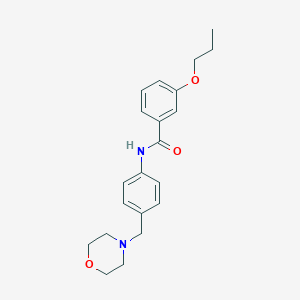 molecular formula C21H26N2O3 B283745 N-[4-(4-morpholinylmethyl)phenyl]-3-propoxybenzamide 