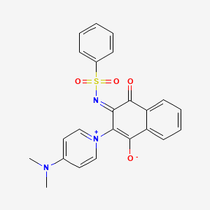 {3-[4-(Dimethylamino)pyridinium-1-yl]-1,4-dioxo-1,4-dihydronaphthalen-2-yl}(phenylsulfonyl)azanide