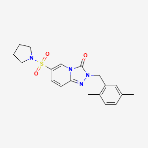 molecular formula C19H22N4O3S B2837459 2-(2,5-二甲基苯甲基)-6-(吡咯啉-1-基磺酰)[1,2,4]三唑并[4,3-a]吡啶-3(2H)-酮 CAS No. 1251576-24-5