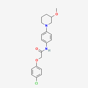 molecular formula C20H23ClN2O3 B2837461 2-(4-氯苯氧基)-N-(4-(3-甲氧基哌啶-1-基)苯基)乙酰胺 CAS No. 1797872-90-2