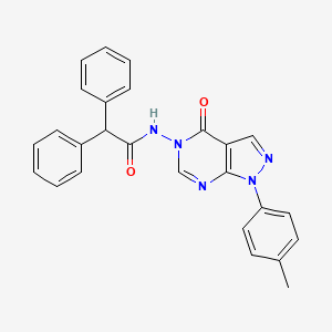 molecular formula C26H21N5O2 B2837464 N-(4-oxo-1-(p-tolyl)-1H-pyrazolo[3,4-d]pyrimidin-5(4H)-yl)-2,2-diphenylacetamide CAS No. 919842-10-7