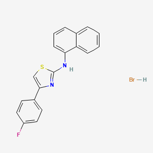 molecular formula C19H14BrFN2S B2837465 (4-(4-氟苯基)(2,5-噻唑基))-1-萘胺盐酸盐 CAS No. 466683-55-6