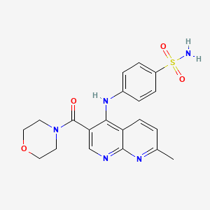 4-((7-Methyl-3-(morpholine-4-carbonyl)-1,8-naphthyridin-4-yl)amino)benzenesulfonamide