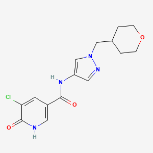 5-chloro-6-hydroxy-N-(1-((tetrahydro-2H-pyran-4-yl)methyl)-1H-pyrazol-4-yl)nicotinamide