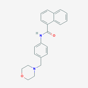 molecular formula C22H22N2O2 B283748 N-[4-(4-morpholinylmethyl)phenyl]-1-naphthamide 