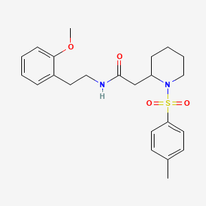 molecular formula C23H30N2O4S B2837500 N-(2-methoxyphenethyl)-2-(1-tosylpiperidin-2-yl)acetamide CAS No. 941904-25-2