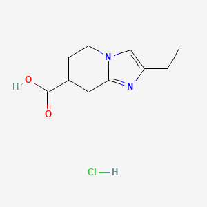 2-Ethyl-5,6,7,8-tetrahydroimidazo[1,2-a]pyridine-7-carboxylic acid;hydrochloride