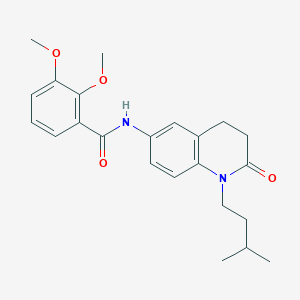 molecular formula C23H28N2O4 B2837517 N-(1-isopentyl-2-oxo-1,2,3,4-tetrahydroquinolin-6-yl)-2,3-dimethoxybenzamide CAS No. 954685-49-5