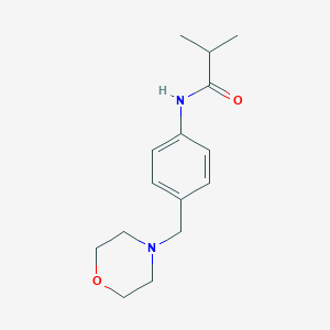 molecular formula C15H22N2O2 B283752 2-methyl-N-[4-(morpholin-4-ylmethyl)phenyl]propanamide 