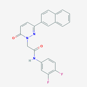molecular formula C22H15F2N3O2 B2837520 N-(3,4-difluorophenyl)-2-(3-naphthalen-2-yl-6-oxopyridazin-1-yl)acetamide CAS No. 941972-89-0