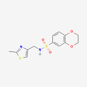N-[(2-methyl-1,3-thiazol-4-yl)methyl]-2,3-dihydro-1,4-benzodioxine-6-sulfonamide