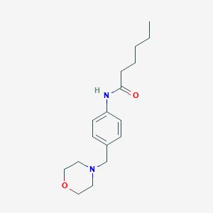 molecular formula C17H26N2O2 B283753 N-[4-(morpholin-4-ylmethyl)phenyl]hexanamide 