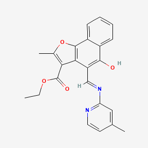 (Z)-ethyl 2-methyl-4-(((4-methylpyridin-2-yl)amino)methylene)-5-oxo-4,5-dihydronaphtho[1,2-b]furan-3-carboxylate