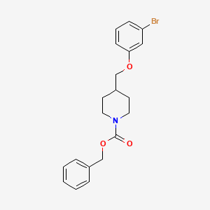 molecular formula C20H22BrNO3 B2837538 Benzyl 4-((3-bromophenoxy)methyl)piperidine-1-carboxylate CAS No. 2061979-51-7