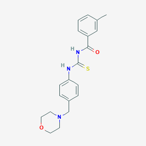 molecular formula C20H23N3O2S B283754 N-(3-methylbenzoyl)-N'-[4-(4-morpholinylmethyl)phenyl]thiourea 