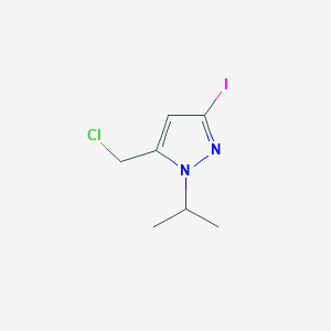 molecular formula C7H10ClIN2 B2837543 5-(Chloromethyl)-3-iodo-1-propan-2-ylpyrazole CAS No. 2226181-34-4