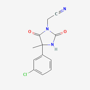 2-[4-(3-Chlorophenyl)-4-methyl-2,5-dioxoimidazolidin-1-yl]acetonitrile