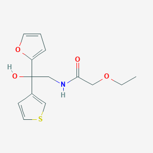 molecular formula C14H17NO4S B2837546 2-ethoxy-N-(2-(furan-2-yl)-2-hydroxy-2-(thiophen-3-yl)ethyl)acetamide CAS No. 2034237-04-0
