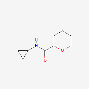 molecular formula C9H15NO2 B2837547 N-cyclopropyloxane-2-carboxamide CAS No. 1339154-07-2