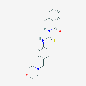molecular formula C20H23N3O2S B283755 N-(2-methylbenzoyl)-N'-[4-(4-morpholinylmethyl)phenyl]thiourea 