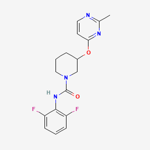 molecular formula C17H18F2N4O2 B2837553 N-(2,6-difluorophenyl)-3-((2-methylpyrimidin-4-yl)oxy)piperidine-1-carboxamide CAS No. 2034575-95-4