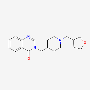 3-[[1-(Oxolan-3-ylmethyl)piperidin-4-yl]methyl]quinazolin-4-one
