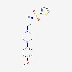 molecular formula C17H23N3O3S2 B2837569 N-(2-(4-(4-methoxyphenyl)piperazin-1-yl)ethyl)thiophene-2-sulfonamide CAS No. 1049434-69-6