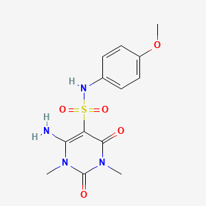 4-amino-N-(4-methoxyphenyl)-1,3-dimethyl-2,6-dioxopyrimidine-5-sulfonamide