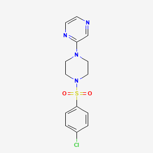 2-[4-(4-Chlorophenyl)sulfonylpiperazin-1-yl]pyrazine