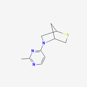 molecular formula C10H13N3S B2837589 5-(2-Methylpyrimidin-4-yl)-2-thia-5-azabicyclo[2.2.1]heptane CAS No. 2034462-11-6