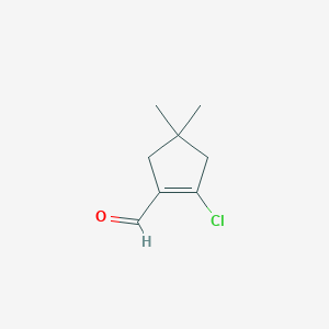 molecular formula C8H11ClO B2837599 2-Chloro-4,4-dimethylcyclopent-1-enecarbaldehyde CAS No. 1346672-63-6
