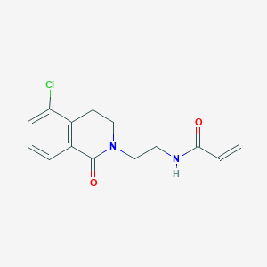 molecular formula C14H15ClN2O2 B2837604 N-[2-(5-Chloro-1-oxo-3,4-dihydroisoquinolin-2-yl)ethyl]prop-2-enamide CAS No. 2411252-16-7