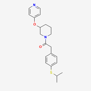 2-(4-(Isopropylthio)phenyl)-1-(3-(pyridin-4-yloxy)piperidin-1-yl)ethanone