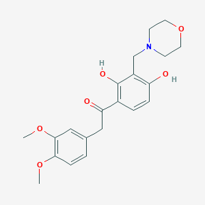 molecular formula C21H25NO6 B2837609 1-(2,4-Dihydroxy-3-(morpholinomethyl)phenyl)-2-(3,4-dimethoxyphenyl)ethanone CAS No. 1021206-01-8