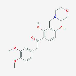 molecular formula C21H25NO6 B2837609 1-(2,4-二羟基-3-(吗啉甲基)苯基)-2-(3,4-二甲氧基苯基)乙酮 CAS No. 1021206-01-8