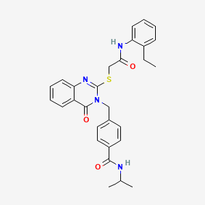 4-((2-((2-((2-ethylphenyl)amino)-2-oxoethyl)thio)-4-oxoquinazolin-3(4H)-yl)methyl)-N-isopropylbenzamide