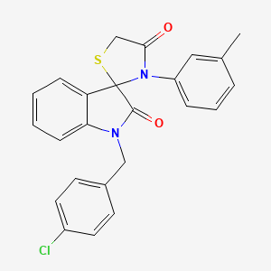 1-[(4-Chlorophenyl)methyl]-3'-(3-methylphenyl)-1,2-dihydrospiro[indole-3,2'-[1,3]thiazolidine]-2,4'-dione