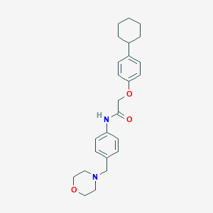 molecular formula C25H32N2O3 B283764 2-(4-cyclohexylphenoxy)-N-[4-(morpholin-4-ylmethyl)phenyl]acetamide 