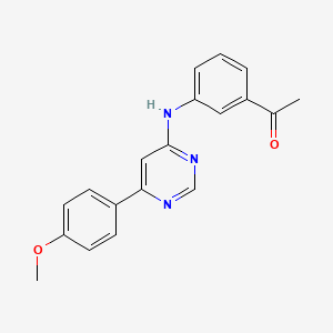 molecular formula C19H17N3O2 B2837649 1-(3-((6-(4-Methoxyphenyl)pyrimidin-4-yl)amino)phenyl)ethanone CAS No. 1203210-79-0