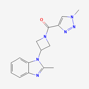 [3-(2-Methylbenzimidazol-1-yl)azetidin-1-yl]-(1-methyltriazol-4-yl)methanone