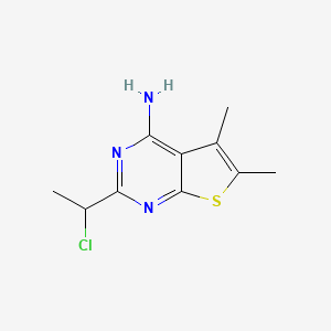 2-(1-Chloroethyl)-5,6-dimethylthieno[2,3-d]pyrimidin-4-amine